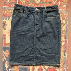 Frank and oak denim pencil skirt